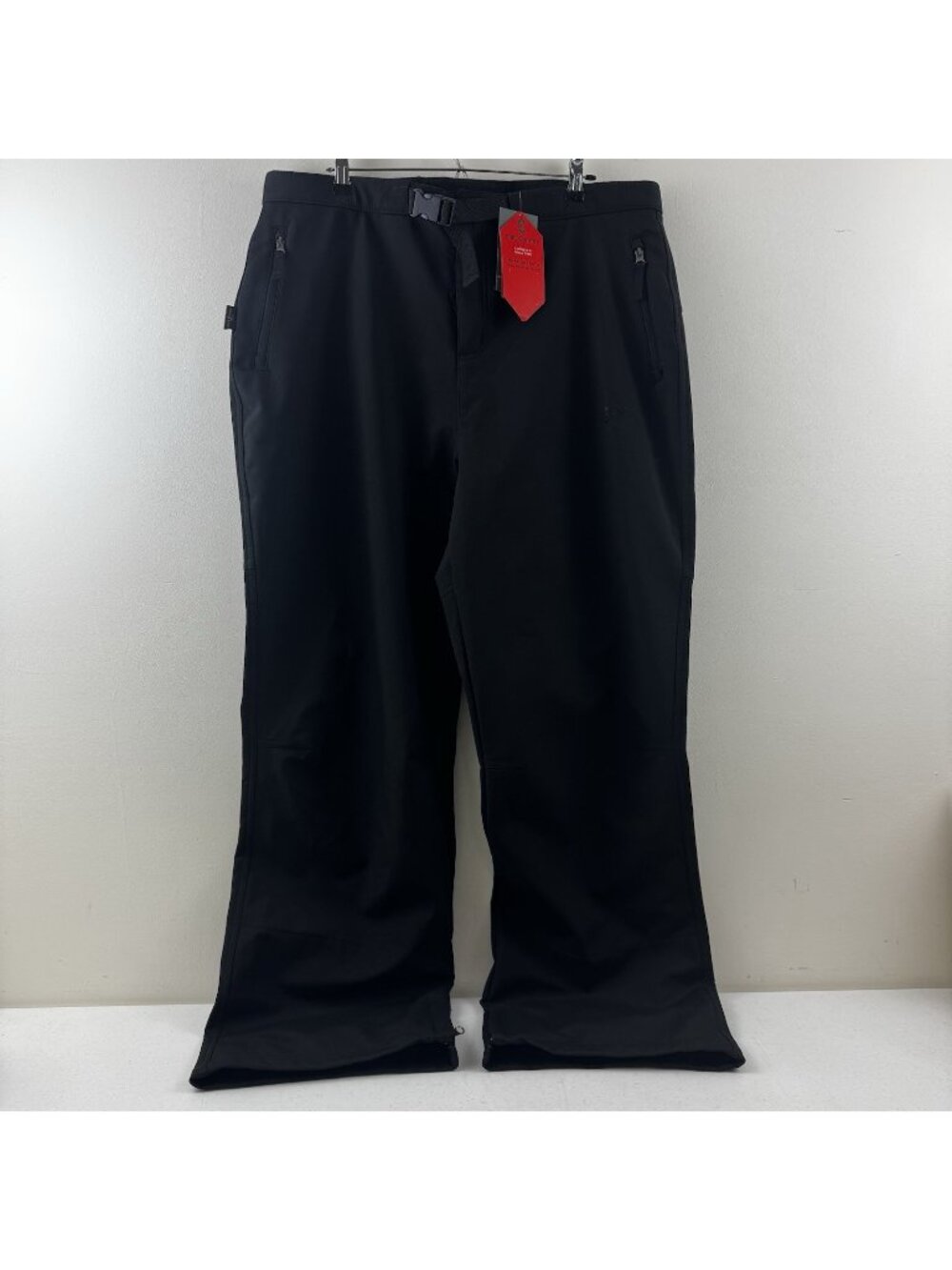Free Country Men's Softshell Water Resistant Ski Pant in Black Size XLT